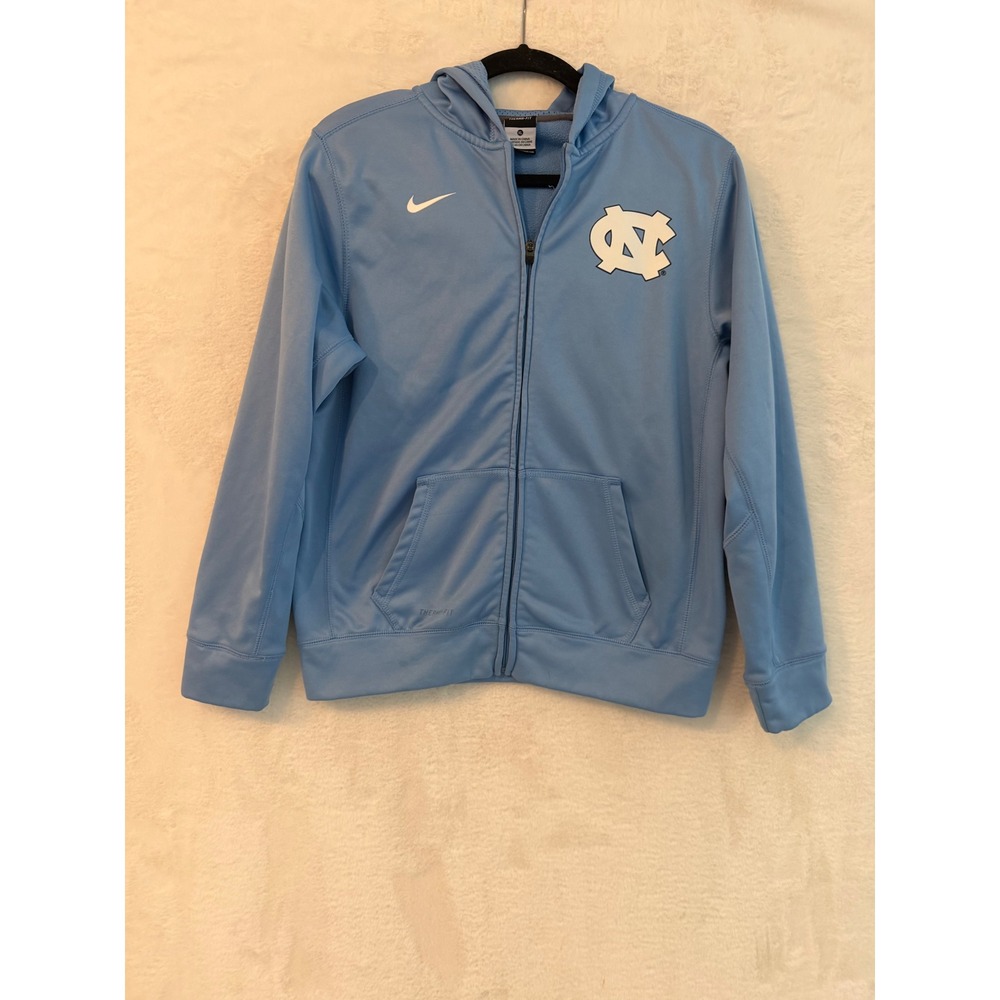 Nike UNC Tar Heels Therma-FIT Full Zip Hoodie Carolina Blue Mens XL Sweatshirt